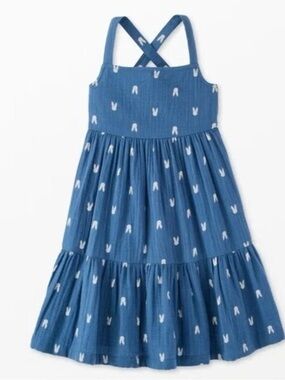 Hanna Andersson Bunny Blue
Baby Muslin Ruffle Dress Size Medium 2T